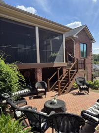 Screened outdoor living area