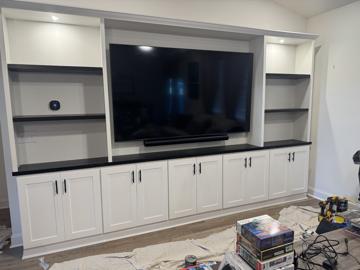Custom white entertainment built-ins