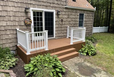 Composite Deck & White Railings