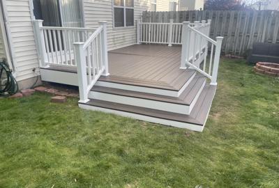 Deck with Wide Entry Steps