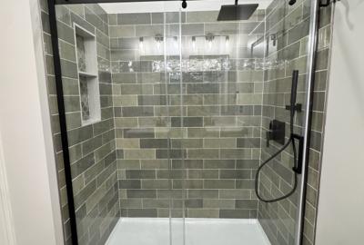 Custom tiled shower
